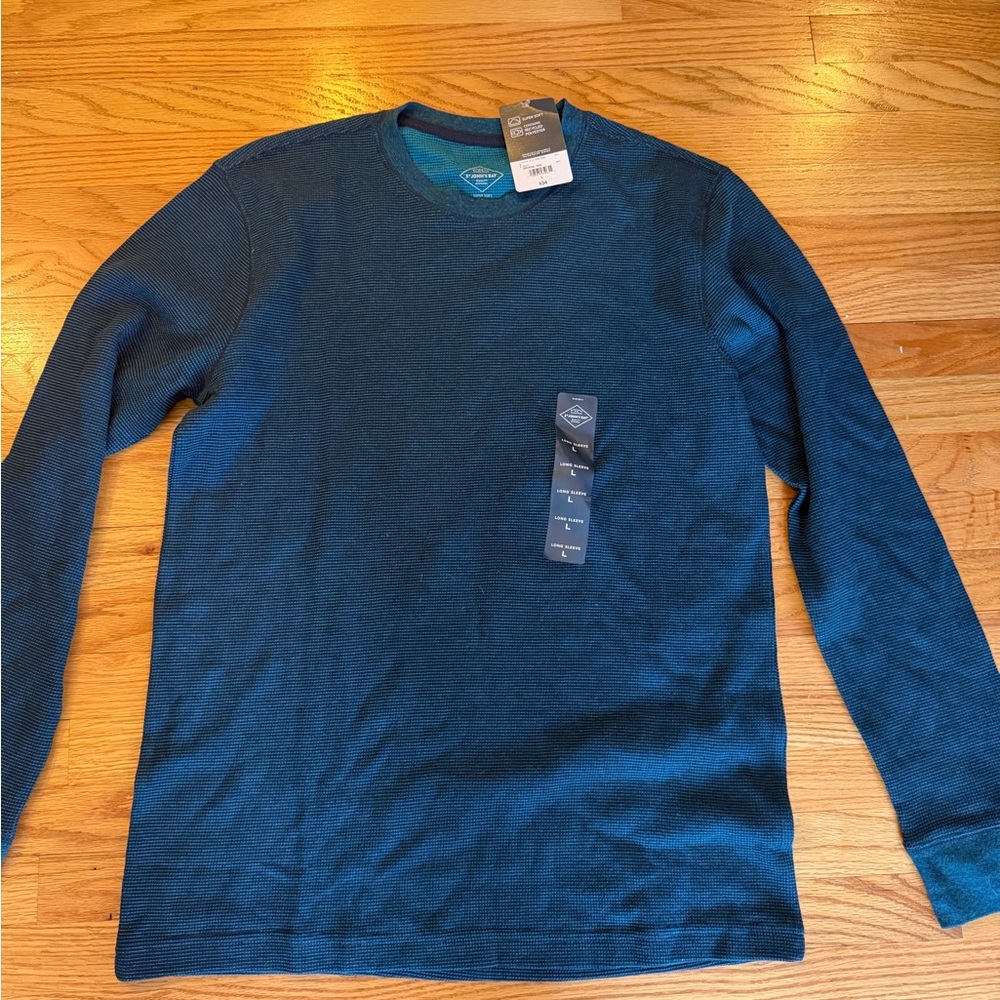 Men's Blue Long Sleeve Shirt Large NWT